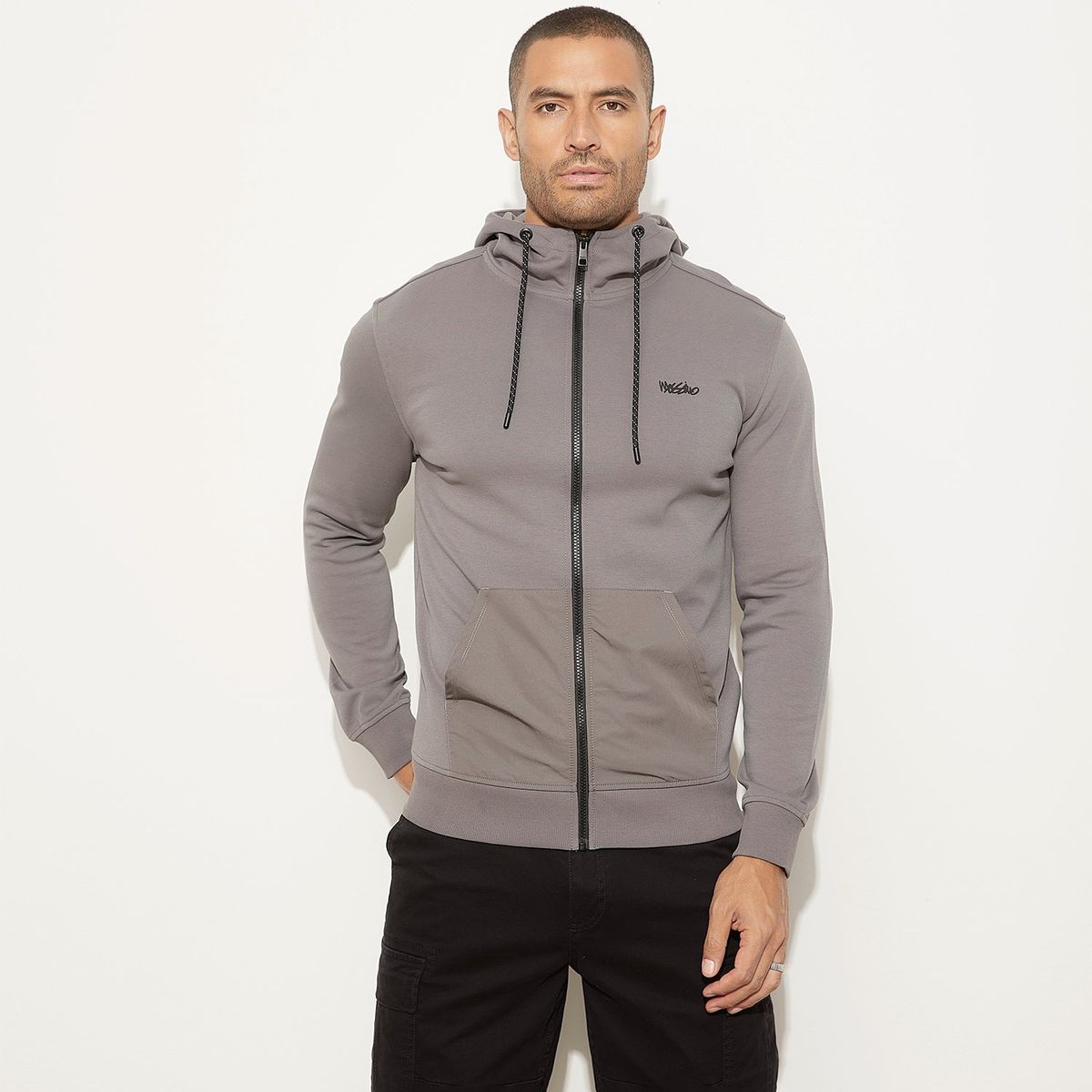 MOSSIMO - Polera Con Cierre Hombre Mossimo