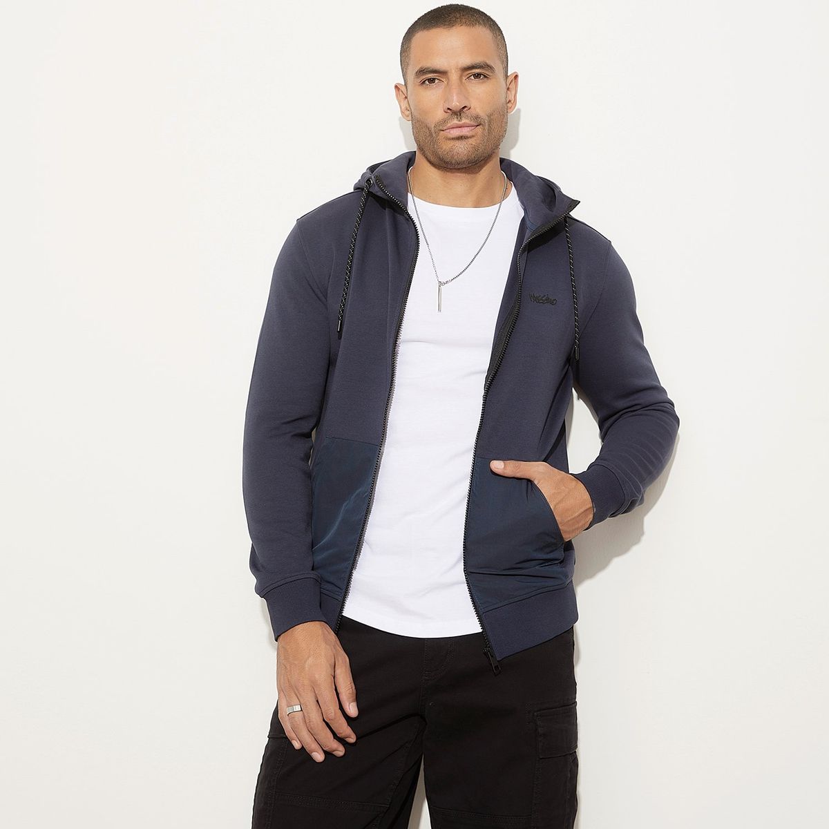 MOSSIMO - Polera Con Cierre Hombre Mossimo