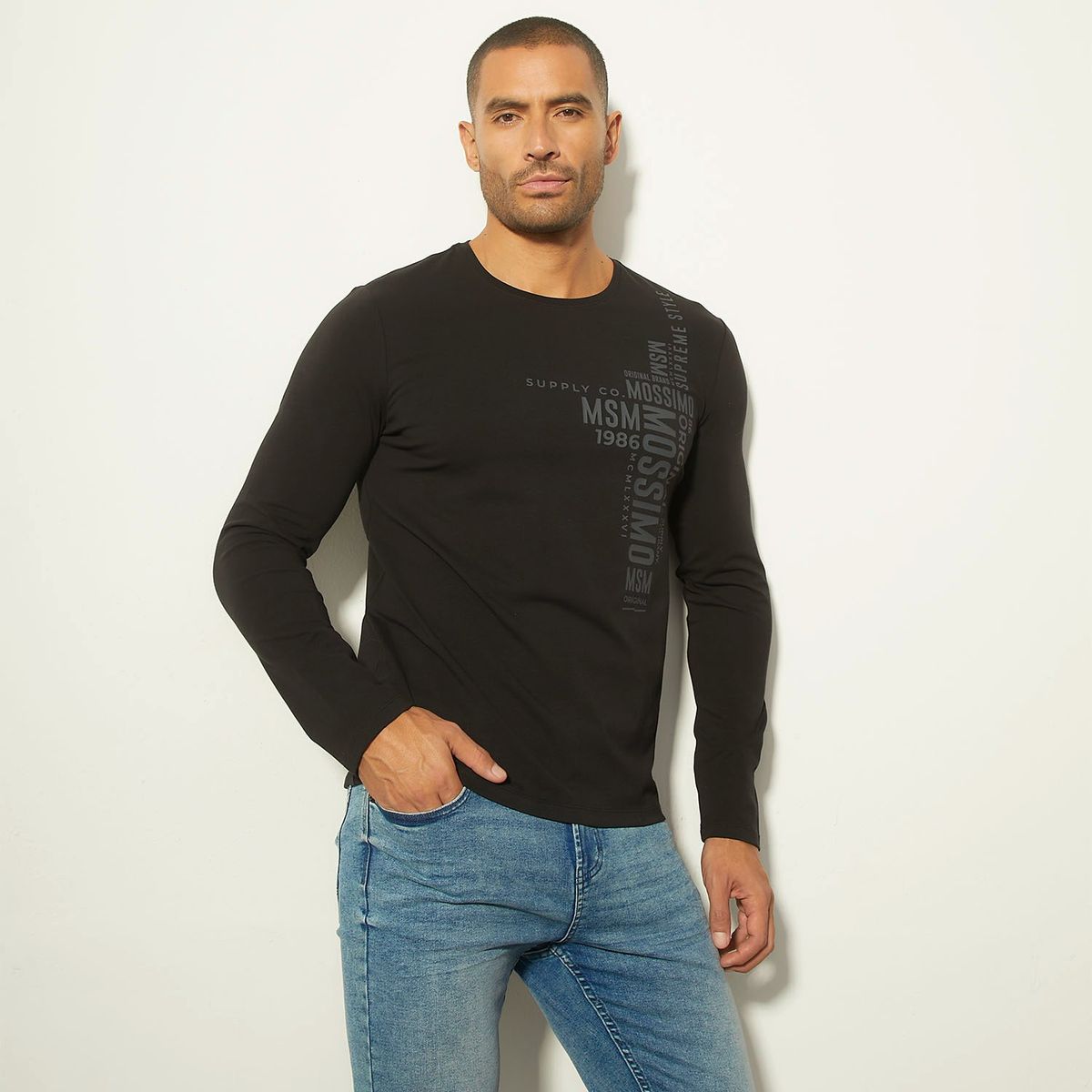 MOSSIMO - Polo Manga Larga Casual Algodón Hombre Mossimo