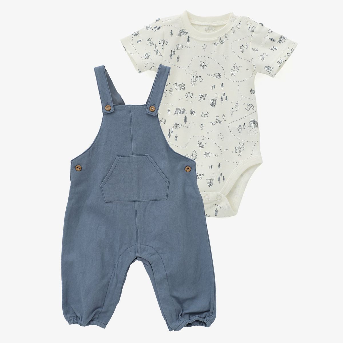 YAMP - Overol Bebé Niño Pack X2 Algodón Yamp