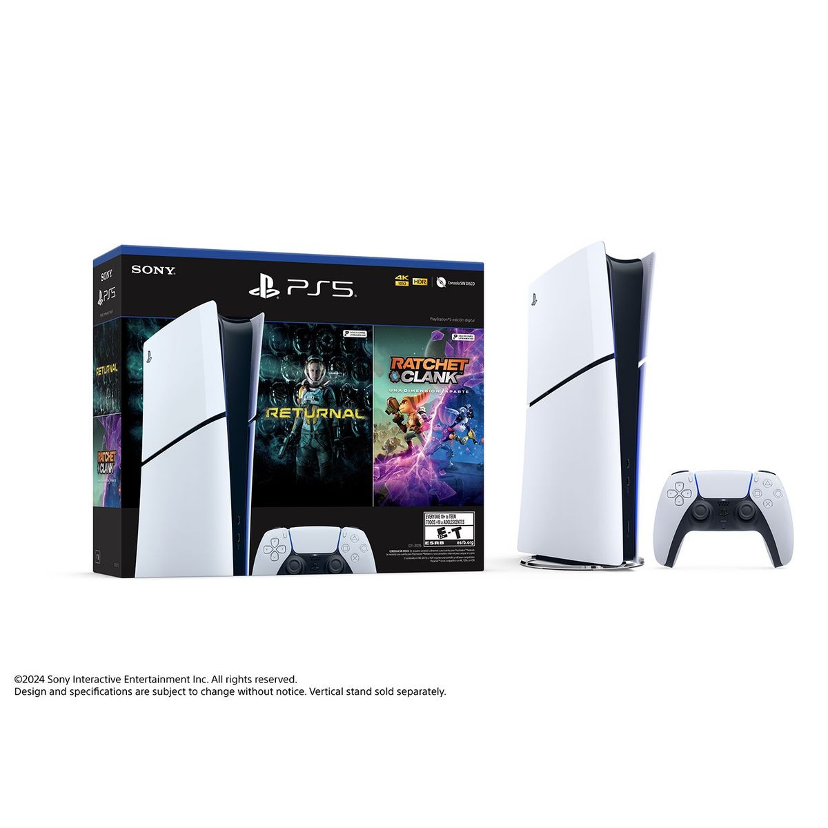 SONY - Consola Ps5 Digital Slim Sony + 2 Juegos