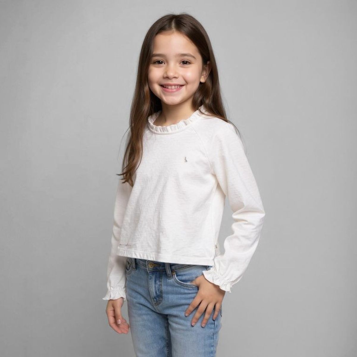 CONIGLIO - Polo Niña Manga Larga Algodón Coniglio
