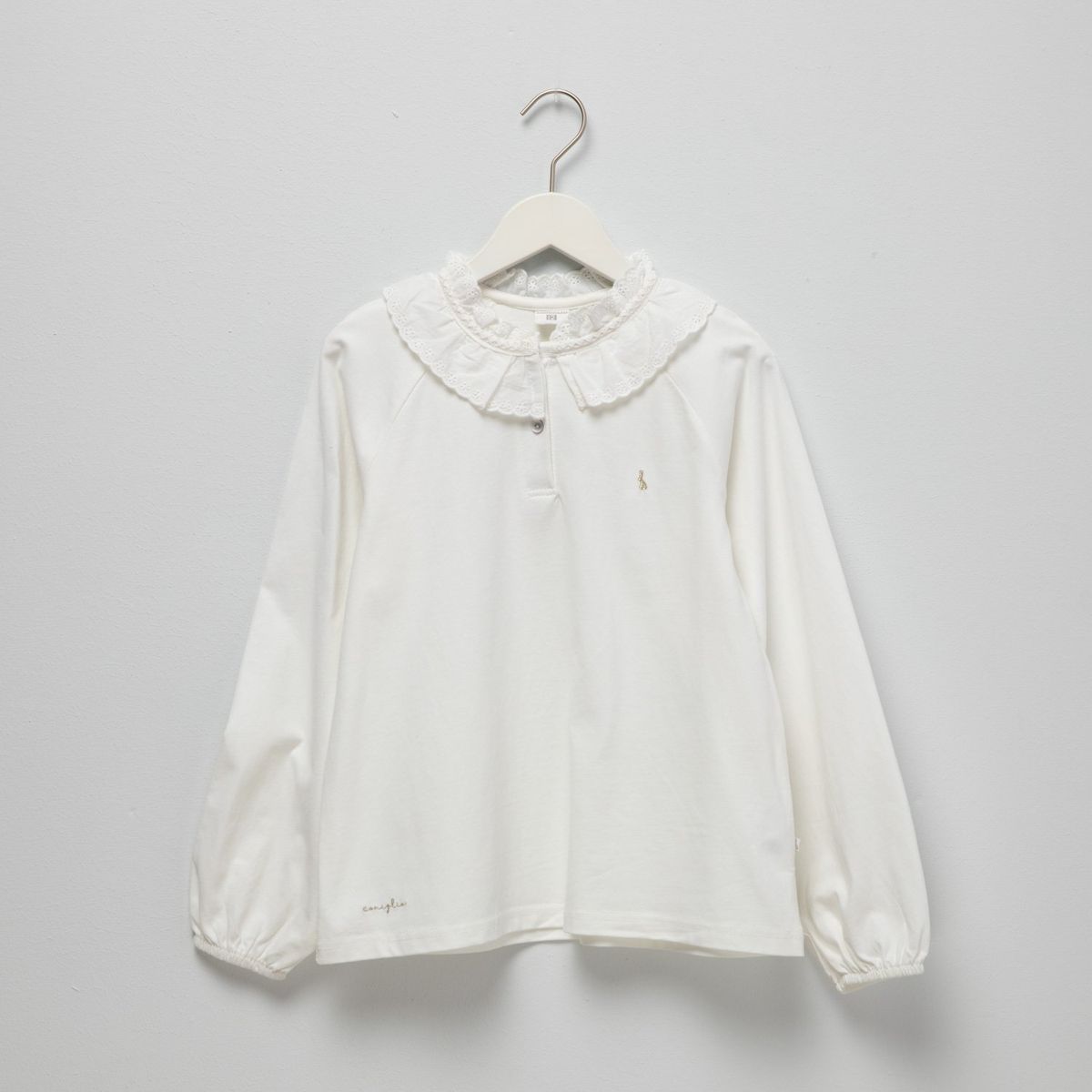 CONIGLIO - Polo Coniglio Manga Larga Algodón Niña Blanca