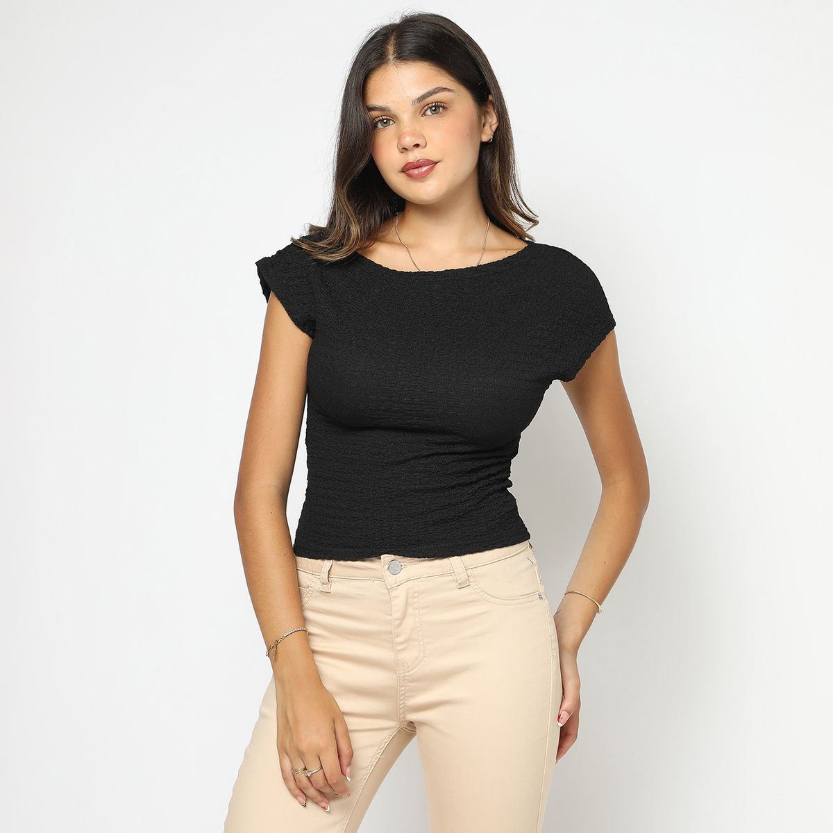 SYBILLA - Polo Sin Mangas Casual Mujer Sybilla