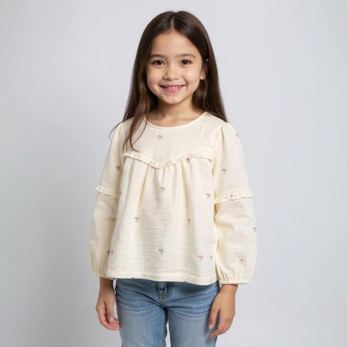 YAMP - Blusa Niña Manga Larga Algodón Yamp