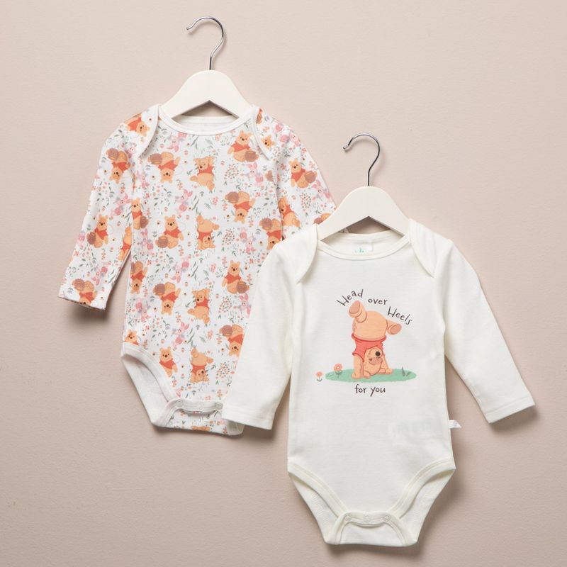 WINNIE THE POOH - Body Bebé Niña Pack X2 Algodón Winnie The Pooh