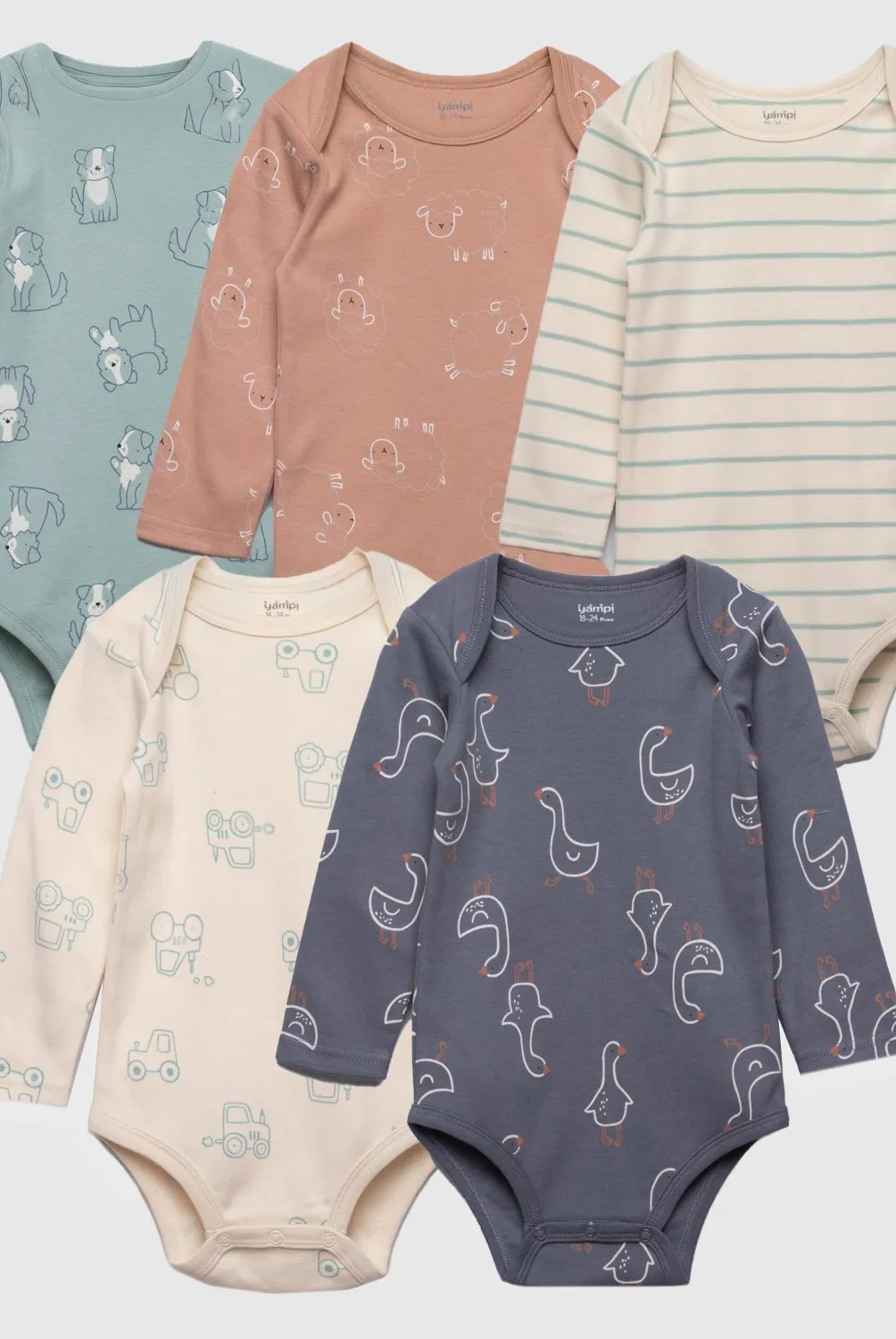 Ropa Recien Nacido Bodies De Manga Larga Para Bebé Pack De De