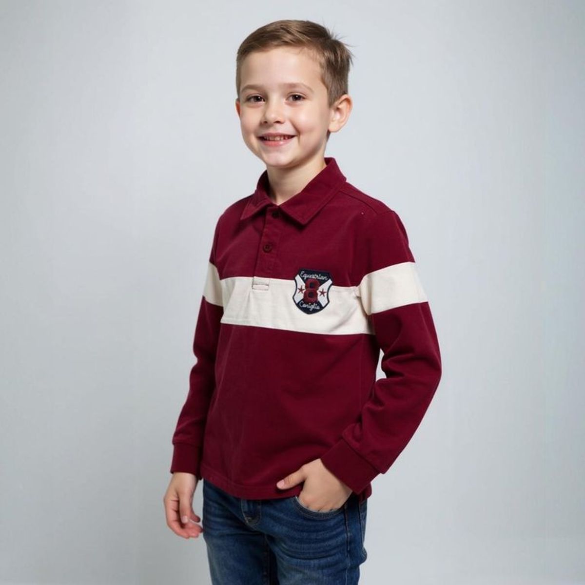 CONIGLIO - Polo Coniglio Algodón Manga Larga Niño Estampada Casual