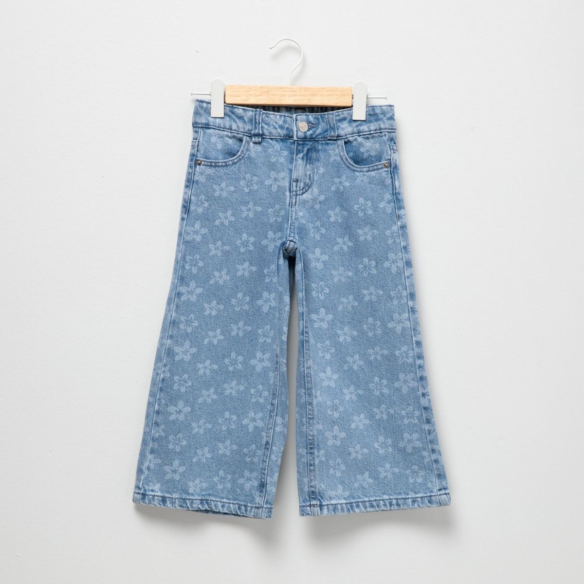 YAMP - Jeans Wide Leg Yamp Niña Algodón Diseño Liso