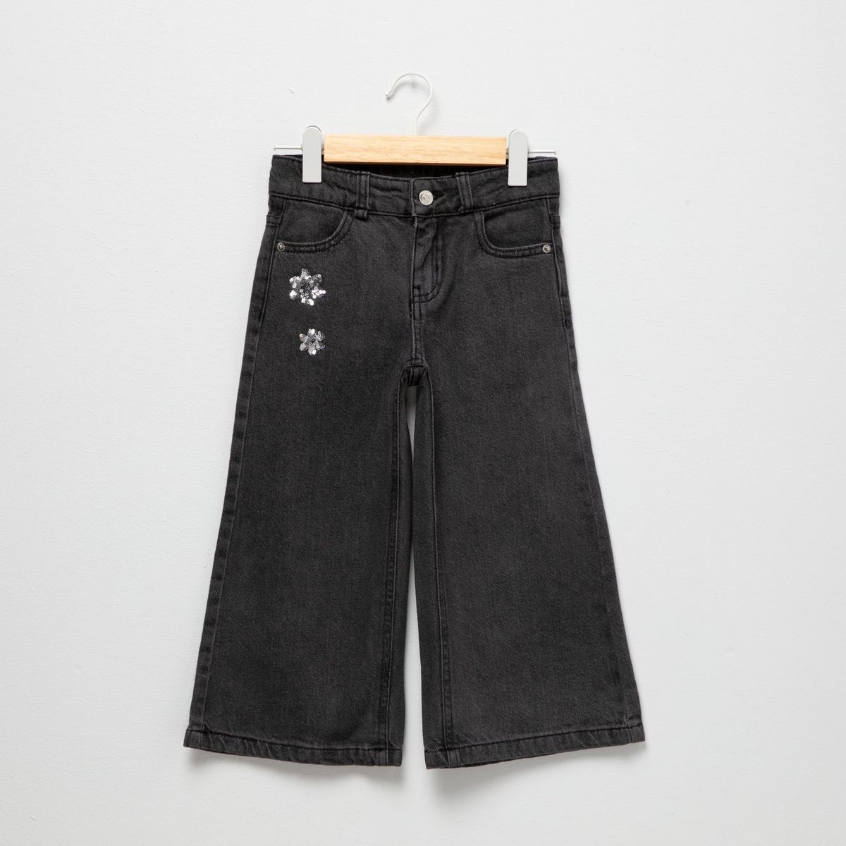 YAMP - Jeans Wide Leg Yamp Niña Algodón Diseño Liso