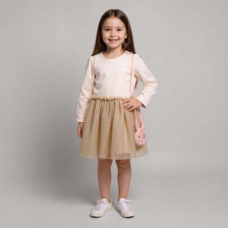 YAMP - Vestido con Cartera Niña Algodón Yamp