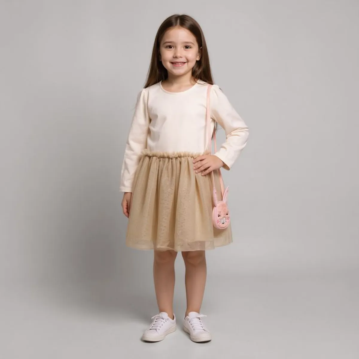 YAMP - Vestido con Cartera Niña Algodón Yamp