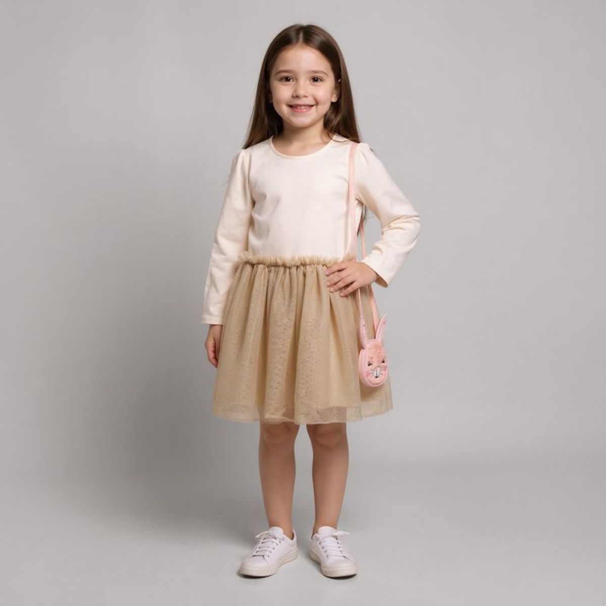 YAMP - Vestido con Cartera Niña Algodón Yamp