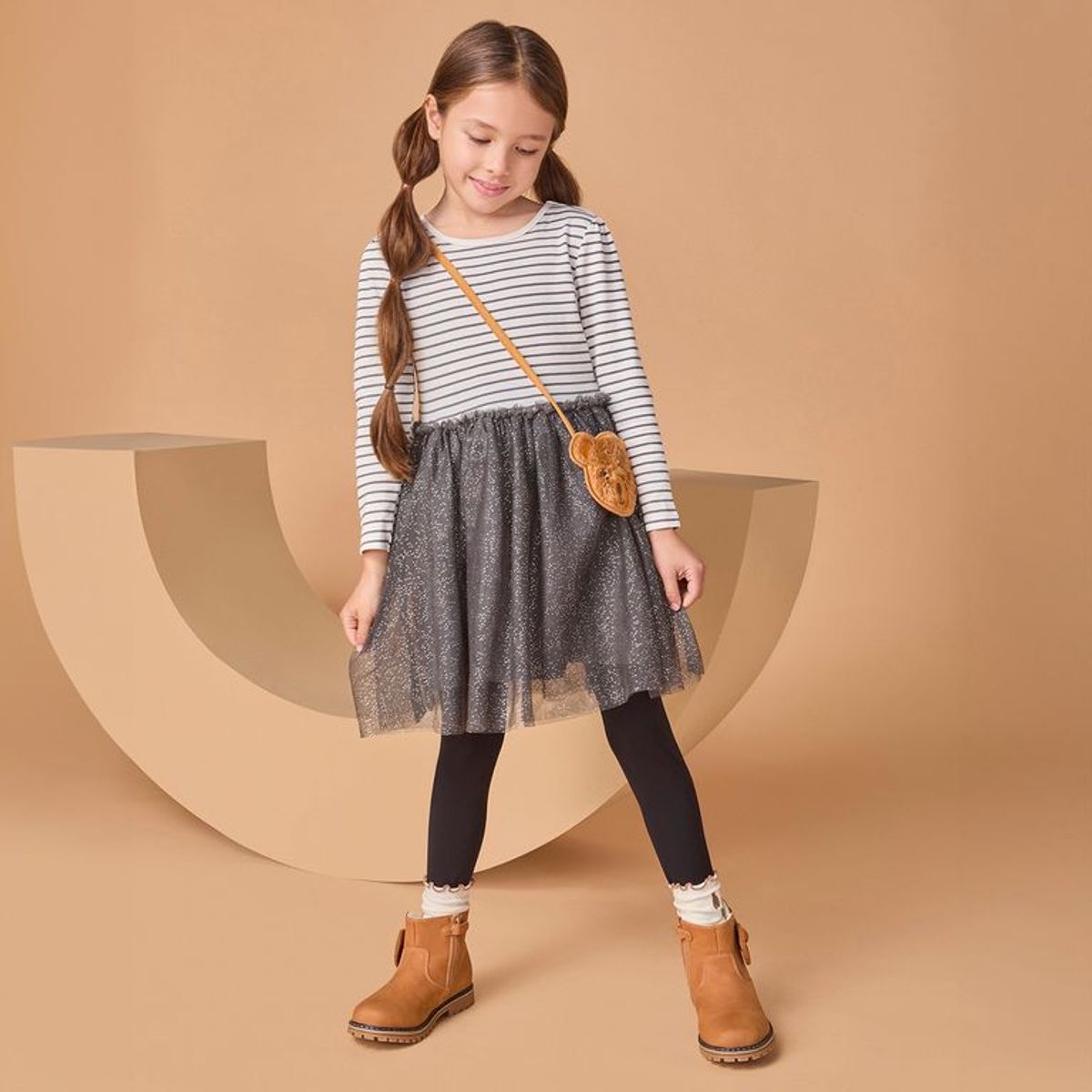 YAMP - Vestido con Cartera Niña Algodón Yamp