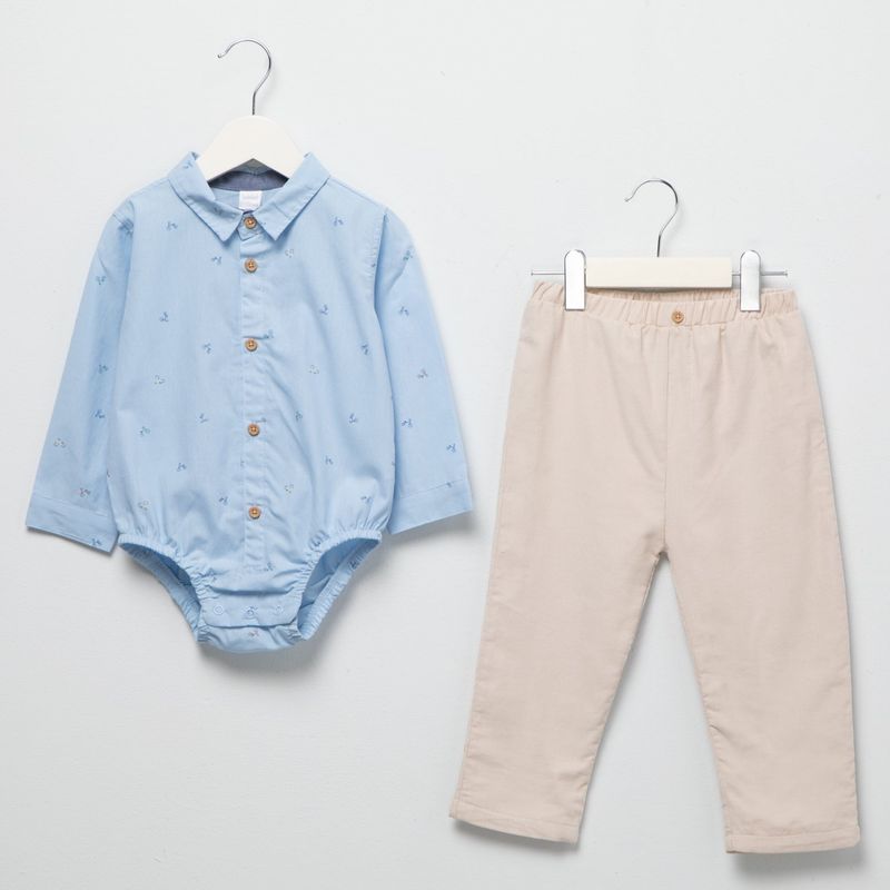 YAMP - Camisa Bebé Niño Manga Larga Algodón Yamp