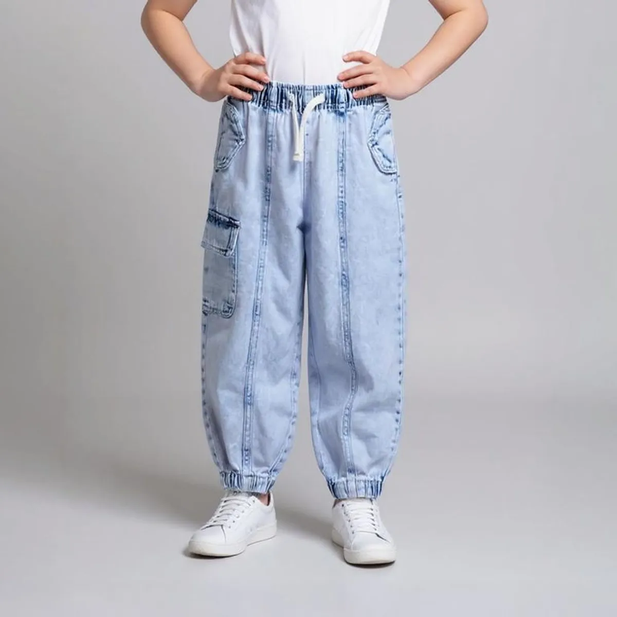 YAMP - Jeans Parachute Algodón Niña Yamp Tiro Medio