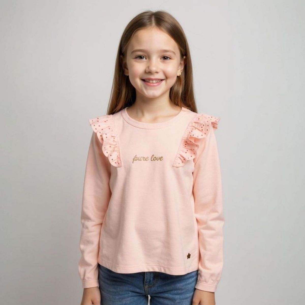 YAMP - Polo Niña Manga Larga Algodón Yamp