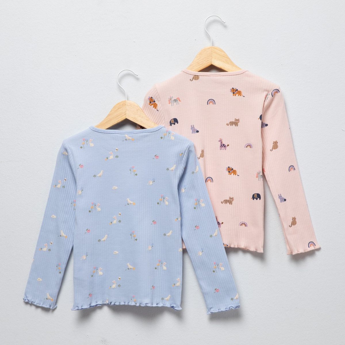 YAMP - Pack 2 Polos Algodón Manga Larga Niña Yamp Estampadas