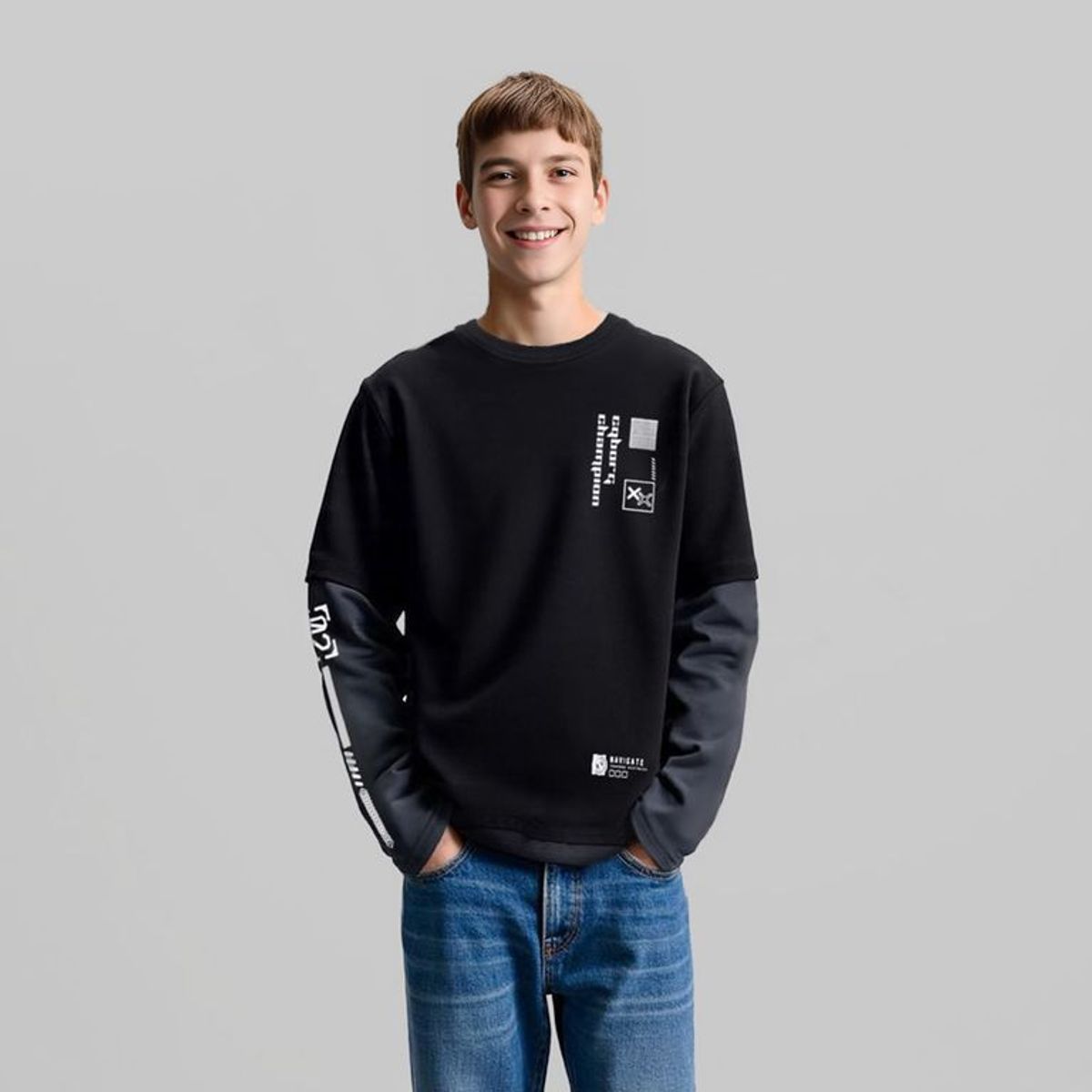 FEDERATION - Polo Niño Manga Larga Algodón Federation