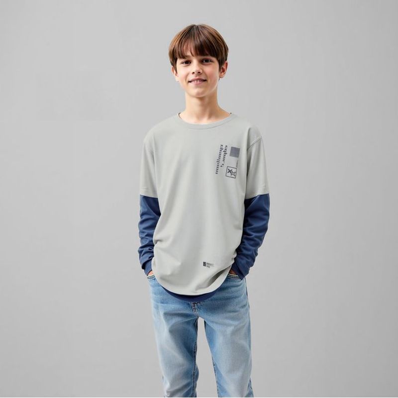 FEDERATION - Polo Niño Manga Larga Algodón Federation