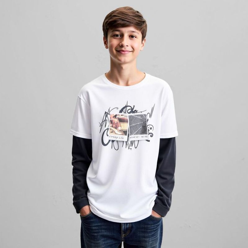 FEDERATION - Polo Niño Manga Larga Algodón Federation