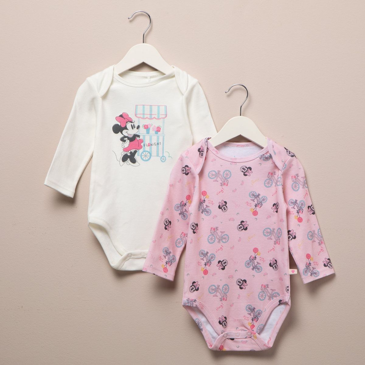 MINNIE - Body Bebé Niña Pack X2 Algodón Minnie