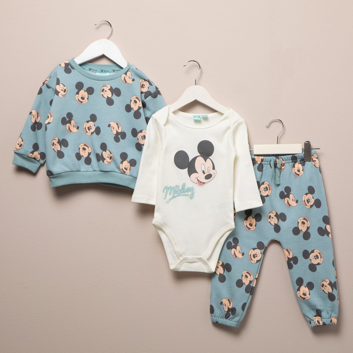 DISNEY - Conjunto Bebé Niño Algodón Mickey Mouse