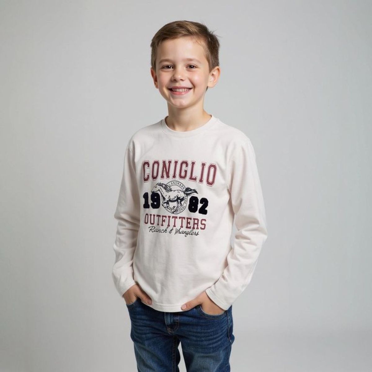 CONIGLIO - Polo Coniglio Manga Larga Algodón Niño Estampada