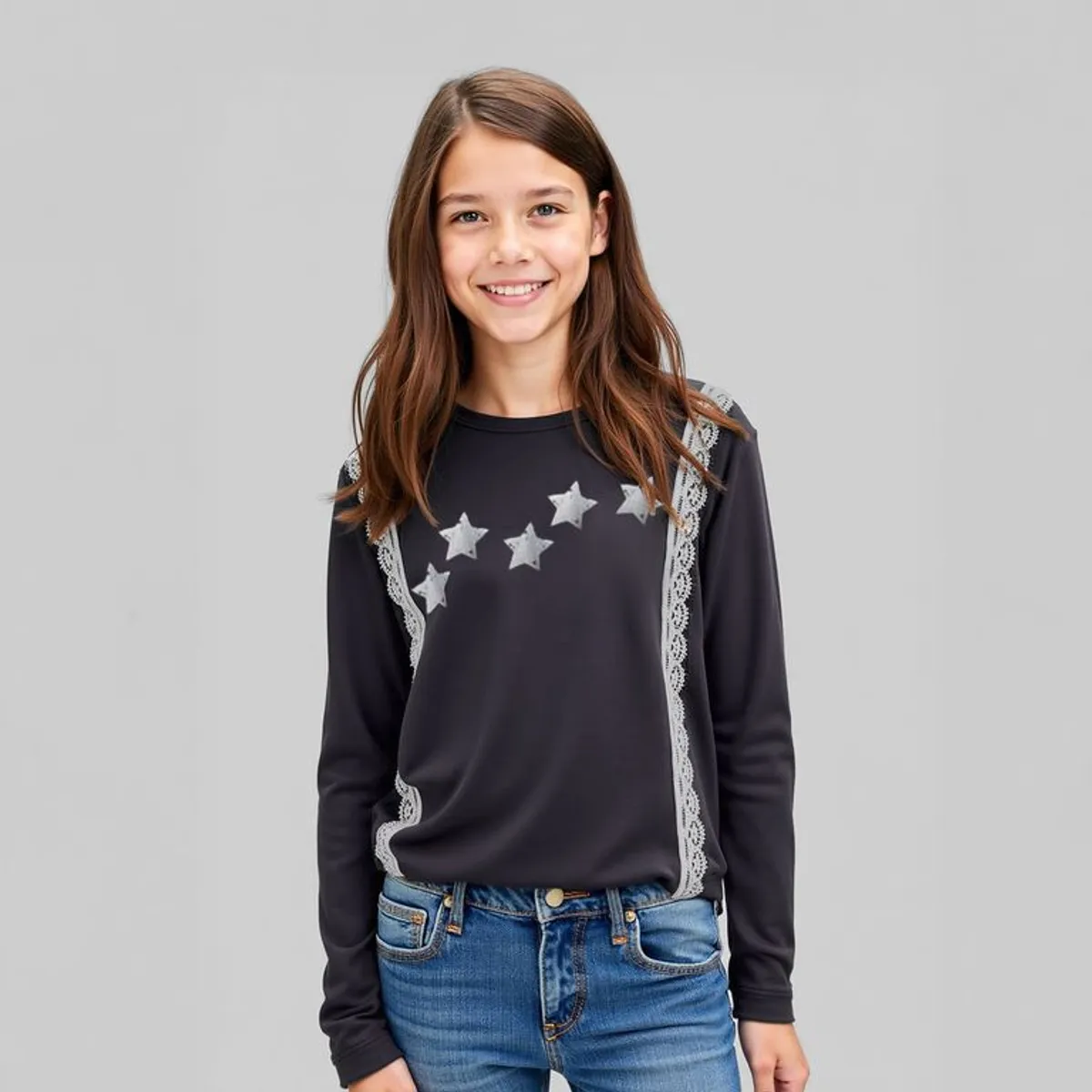 ELEVEN - Polo Niña Manga Larga Algodón Eleven