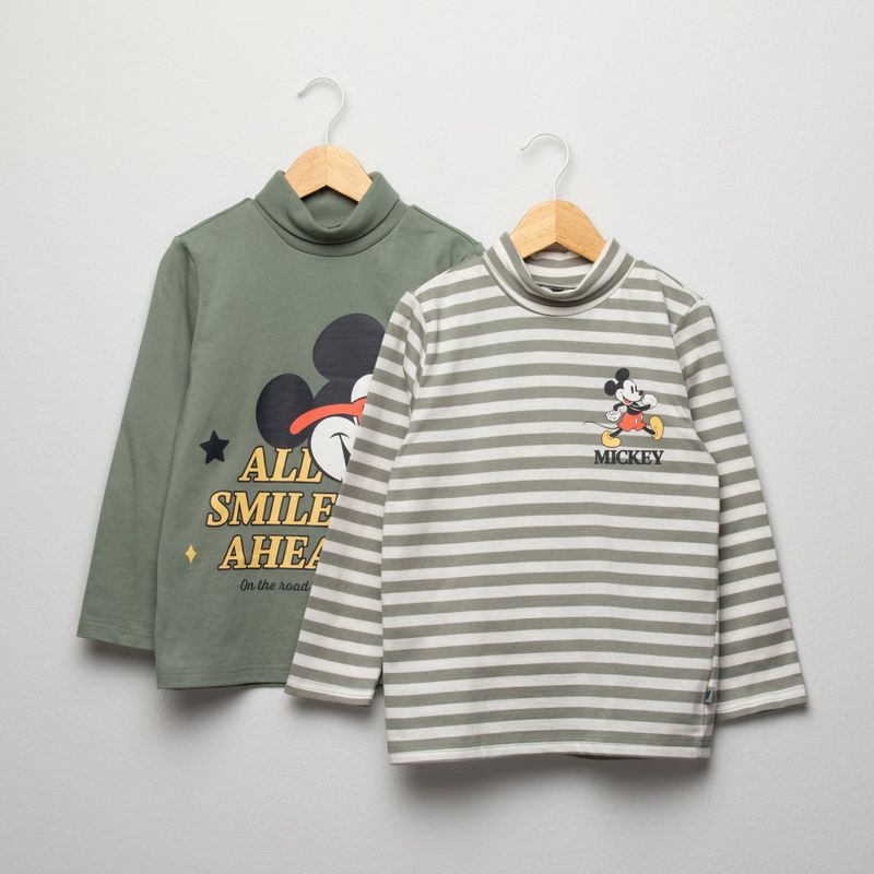 DISNEY - Polo Niño Pack X2 Algodón Mickey Mouse