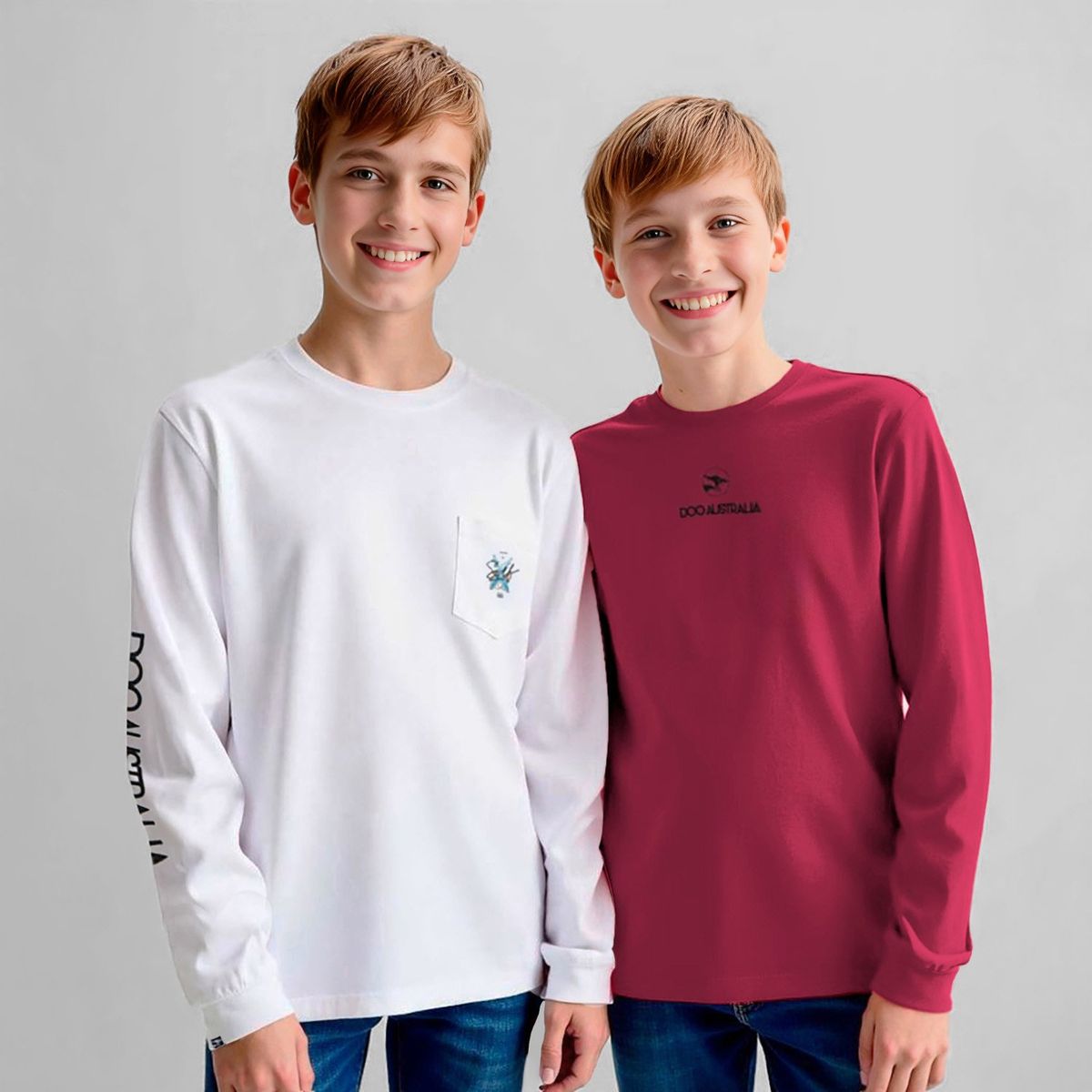 DOO AUSTRALIA - Polo Niño Manga Larga Packx2 Algodón Doo Australia