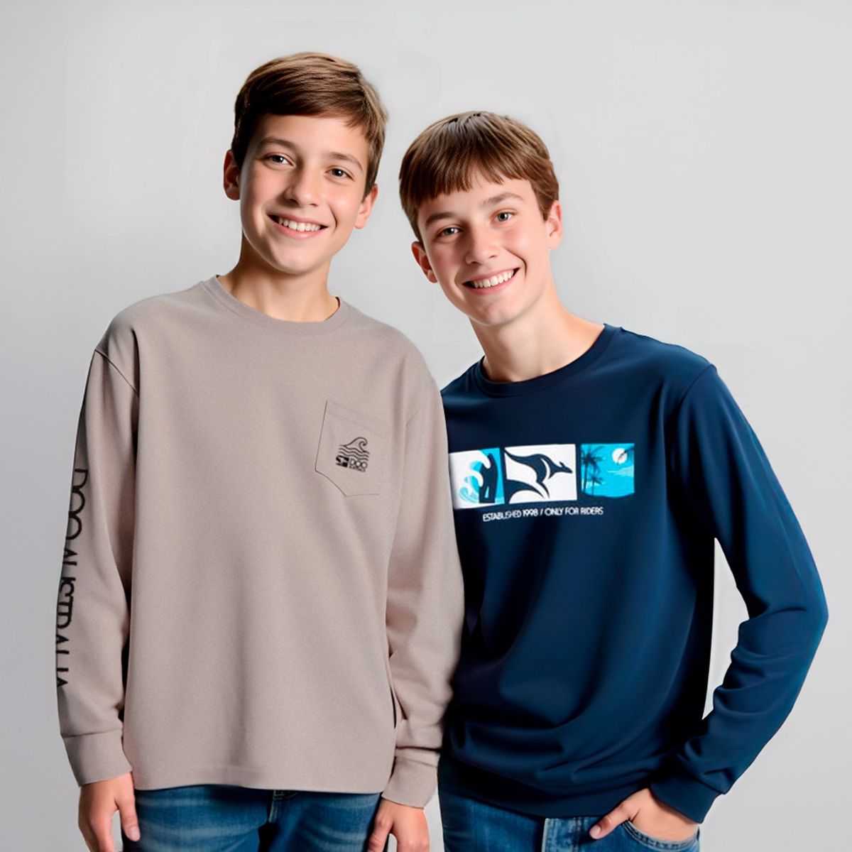 DOO AUSTRALIA - Polo Niño Manga Larga Packx2 Algodón Doo Australia