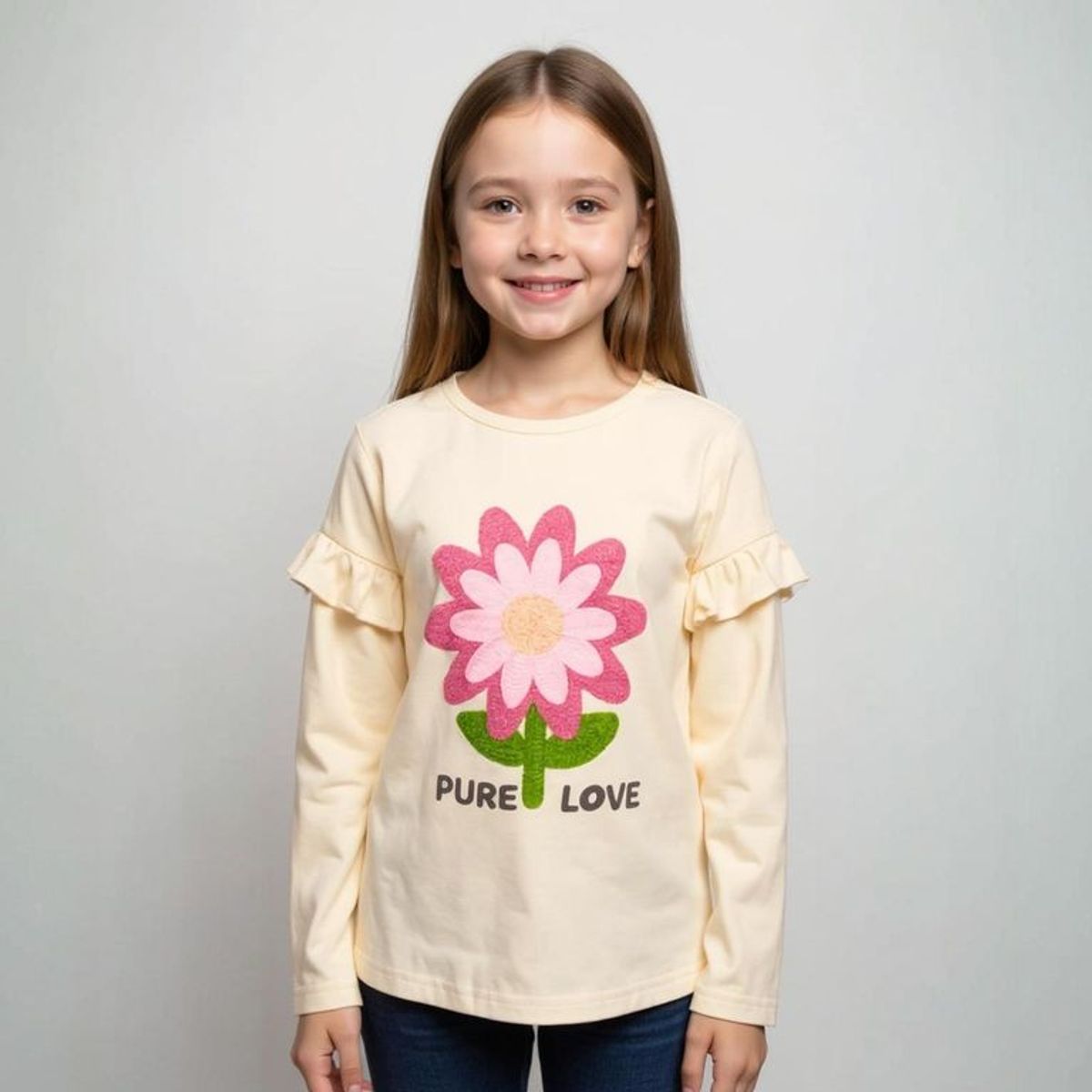 YAMP - Polo Niña Manga Larga Algodón Yamp