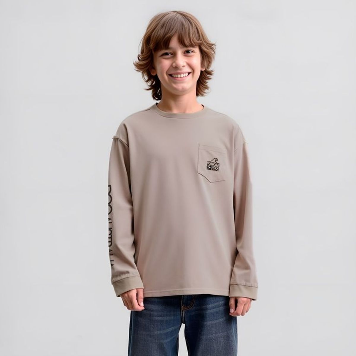 DOO AUSTRALIA - Polo Doo Australia Manga Larga Niño Algodón Estampada Casual