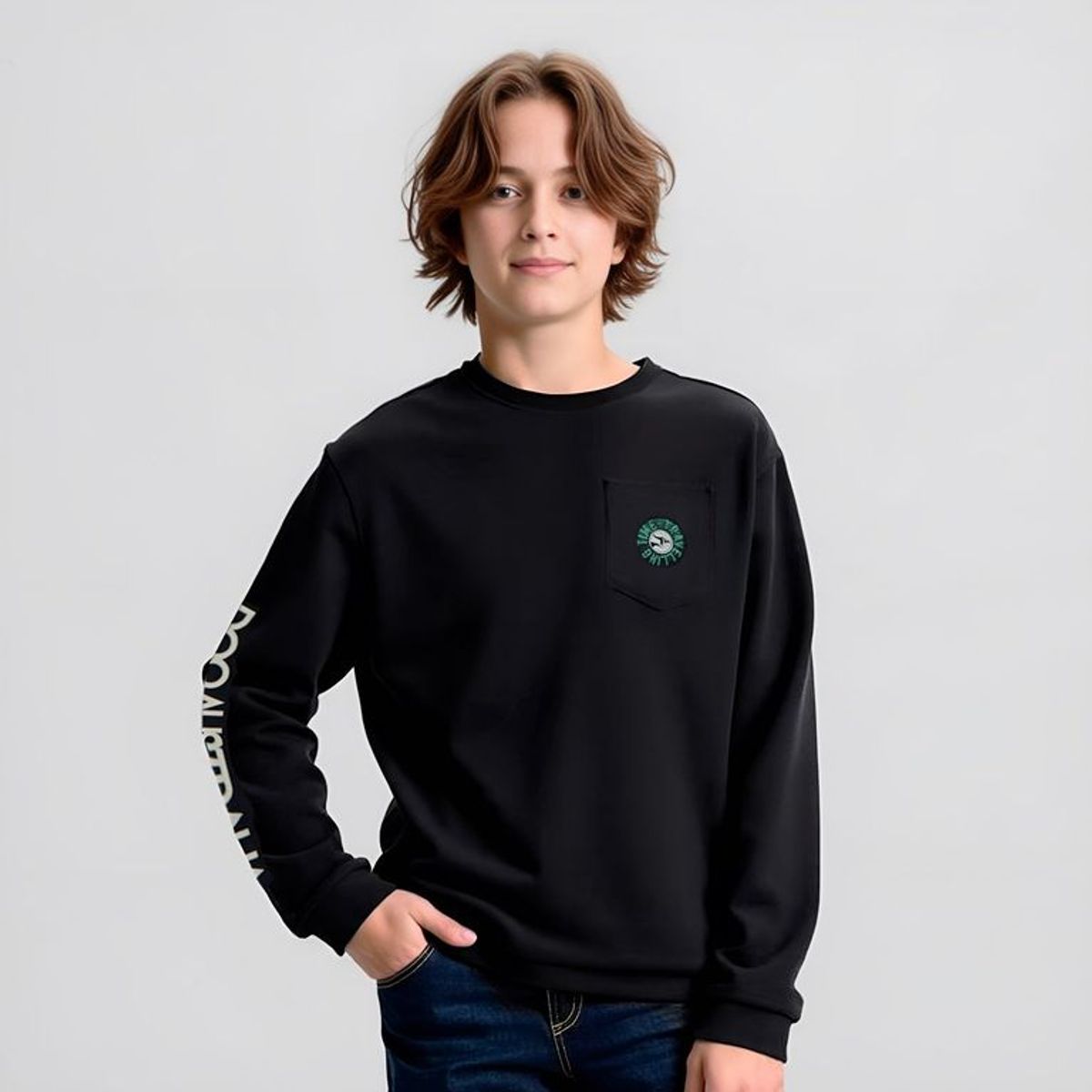 DOO AUSTRALIA - Polo Doo Australia Manga Larga Niño Algodón Estampada Casual