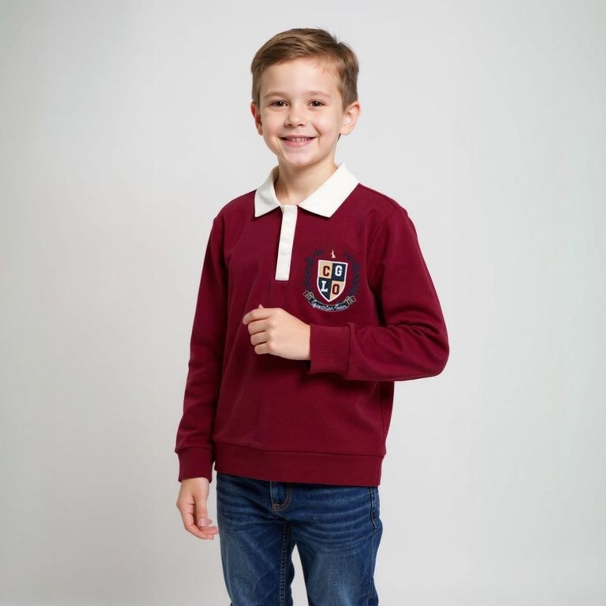 CONIGLIO - Polera Coniglio Manga Larga Algodón Niño Estampado Casual