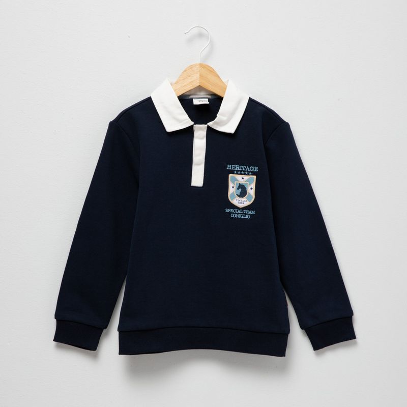 CONIGLIO - Polera Coniglio Manga Larga Algodón Niño Estampado Casual