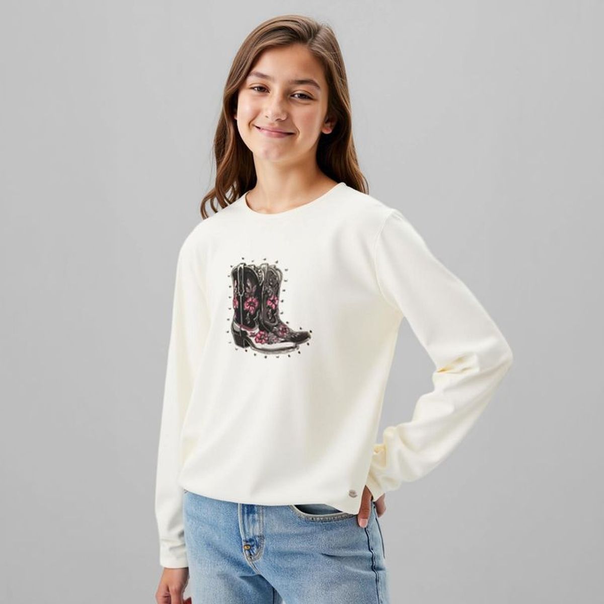 ELEVEN - Polo Niña Manga Larga Algodón Eleven