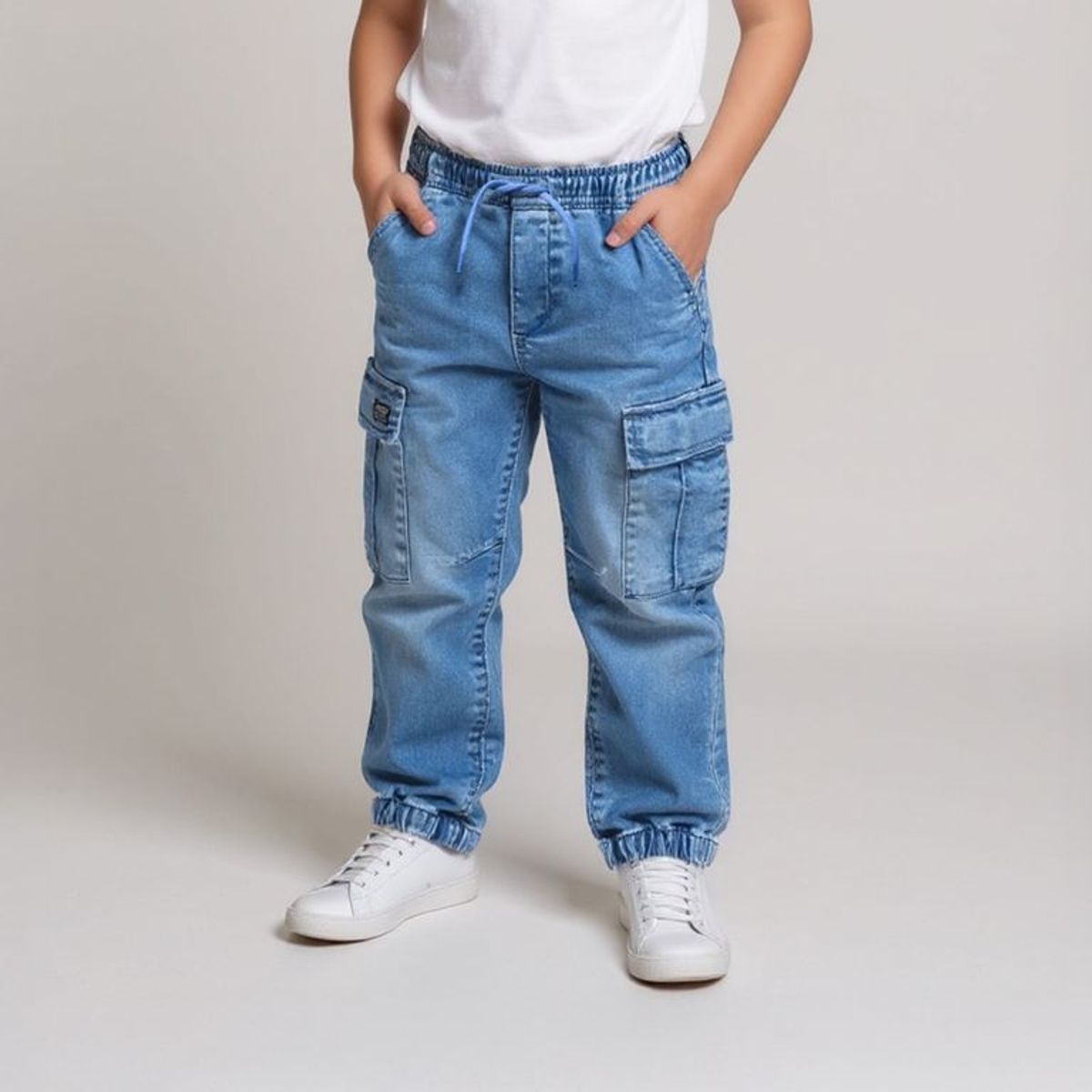 YAMP - Jeans Cargo Jogger Yamp Niño Denim Estilo Casual