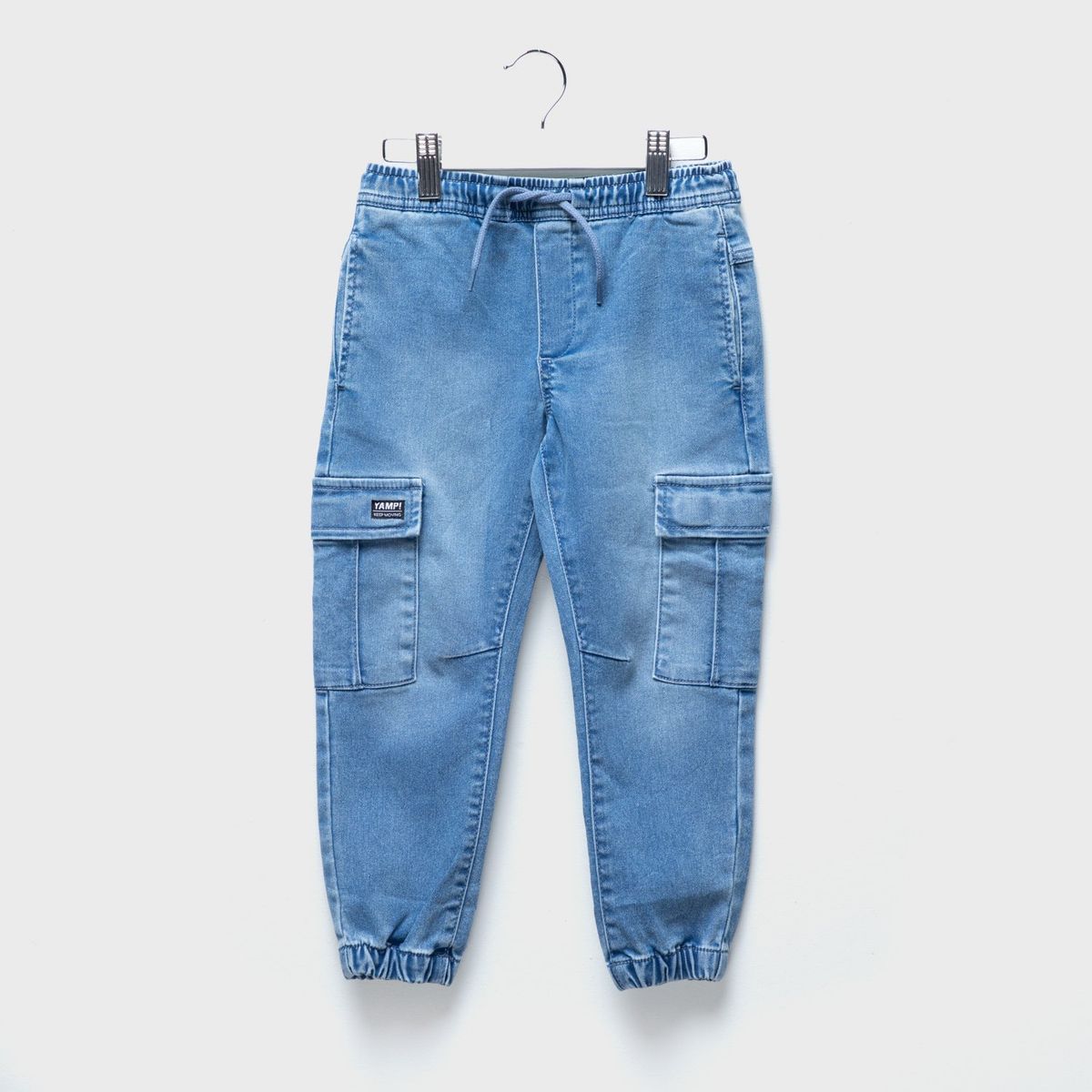 YAMP - Jeans Cargo Jogger Yamp Niño Denim Estilo Casual