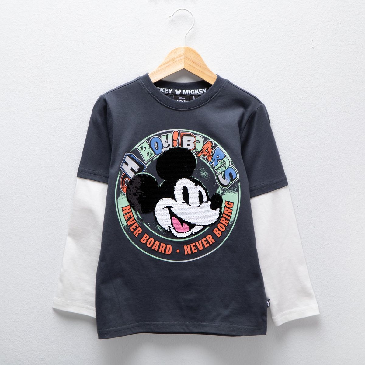 DISNEY - Polo Niño Manga Larga Algodón Mickey Mouse