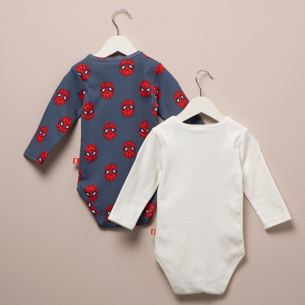SPIDERMAN - Body Bebé Niño Pack X2 Algodón Spider-man
