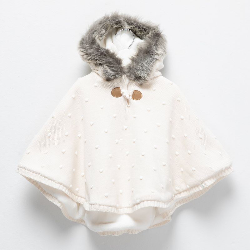 CONIGLIO - Poncho Bebé Niña Algodón Coniglio