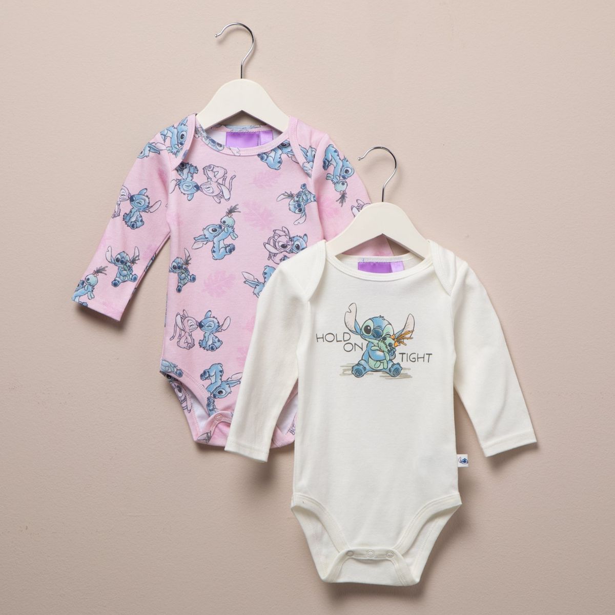 DISNEY - Body Bebé Niña Pack X2 Algodón Lilo Y Stitch