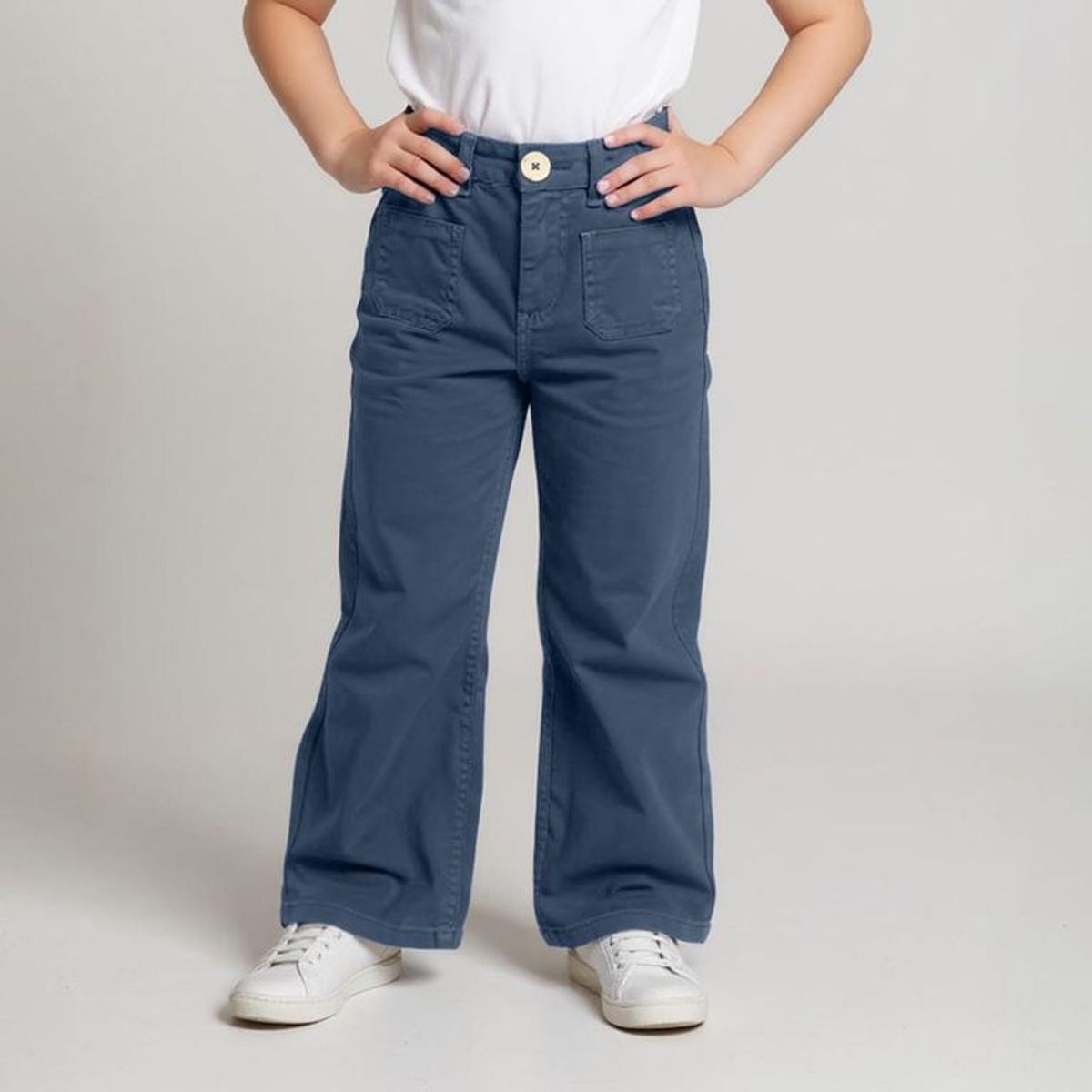 YAMP - Pantalón Wide Leg Algodón Niña Yamp Casual