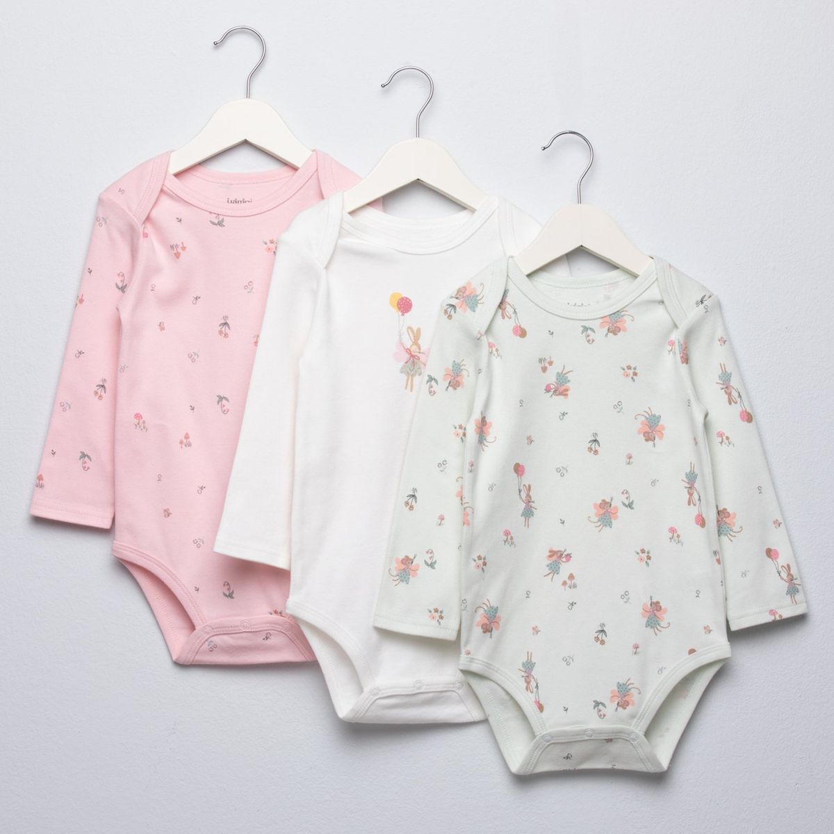 YAMP - Body Bebé Niña Pack X3 Algodón Yamp