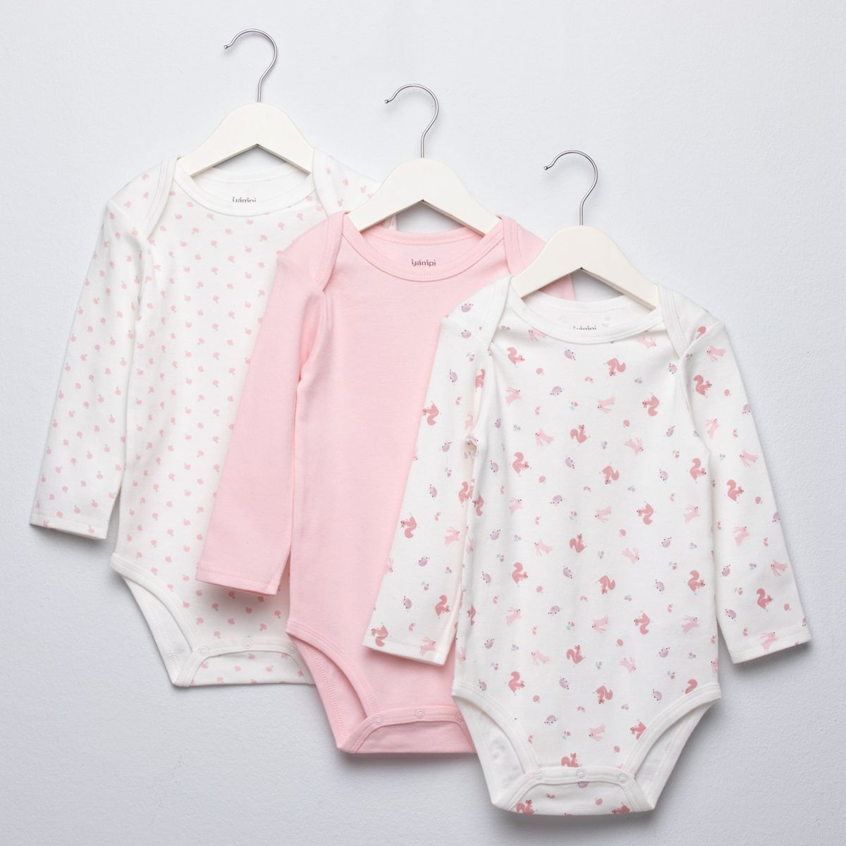 YAMP - Body Bebé Niña Pack X3 Algodón Yamp