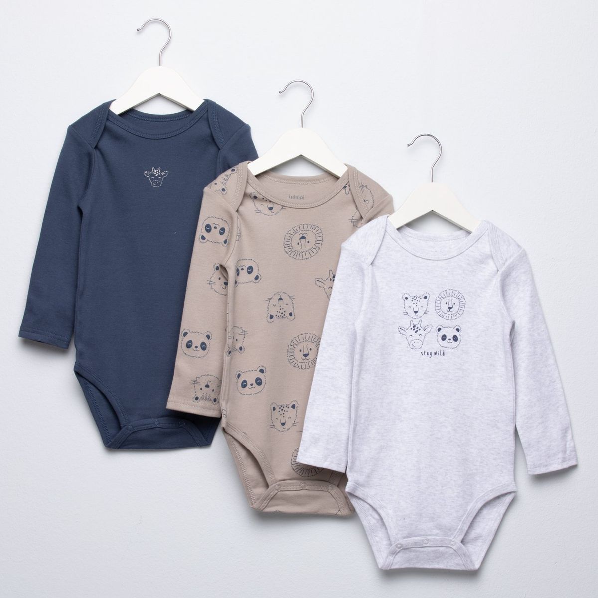 YAMP - Body Bebé Niño Pack X3 Algodón Yamp