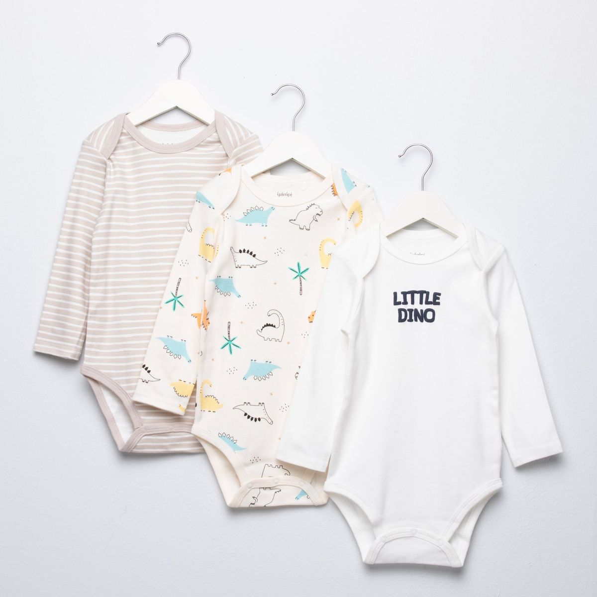 YAMP - Body Bebé Niño Pack X3 Algodón Yamp