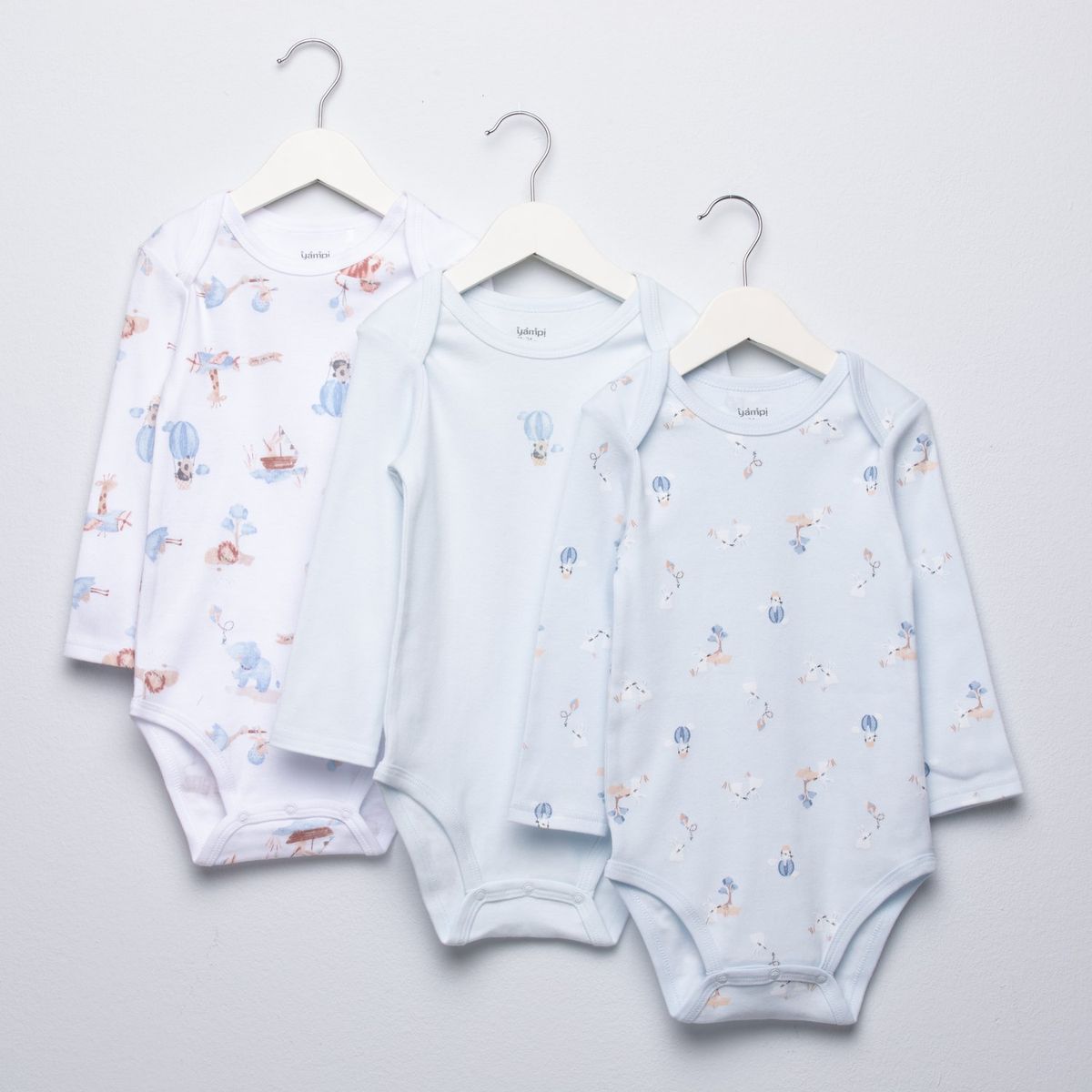 YAMP - Body Bebé Niño Pack X3 Algodón Yamp